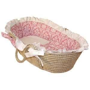 Hoohobbers Versailles Pink Moses Basket Stays Fresh Wash After Wash