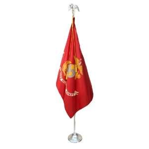 com Marine Corps Flag Set 4X6 Ft   9 Ft Silver Aluminum Pole w/ Eagle 