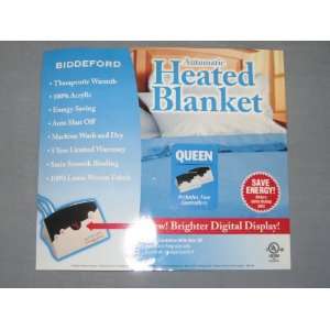  Biddeford Electric Heated Warming Blanket, 100% Arcylic, w 
