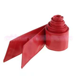 Leather Wrap Around Tie Corset Obi Cinch Waist Belt Red [SKU 12 