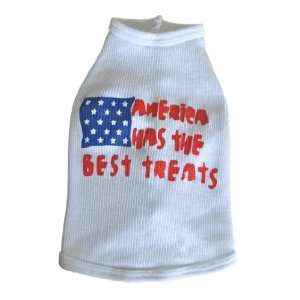   Tank Top, America Has the Best Treats, White, Extra Large Pet