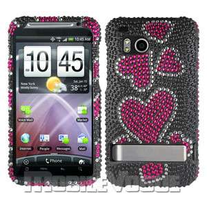 Bling Diamante Rhinestone Hard Case Cover For HTC Incredible HD 6400 
