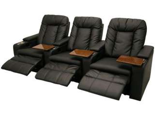 Bellagio Home Theater Seating 6 Seats Black Chairs  