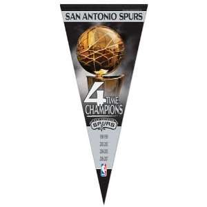   40 4X NBA Champions Premium Vertical Felt Pennant