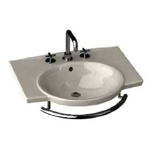    Wall Mounted Fire Clay Bathroom Sink with 8 Cent