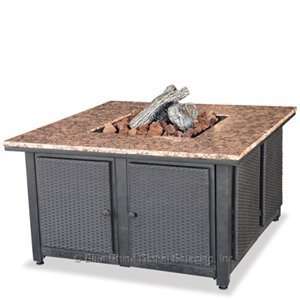    Uniflame LP Gas Fireplace Granite Mantel Patio, Lawn & Garden