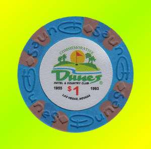 DUNES   Las Vegas   $1 FANTASY COMMEMORATIVE POKER CHIP  