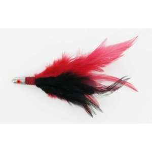  T&M Jigs 1oz Trolling Feather  Black/ Red #TF1BR Sports 