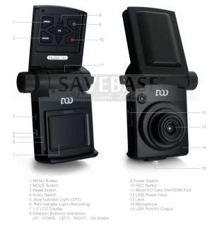 DOD Full HD 1080P 120° Wide Degree Car DVR Black Box With GPS Logger 