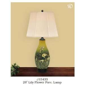  Lily Flower Porcelain Lamp 28 H by JB Hirsch Kitchen 