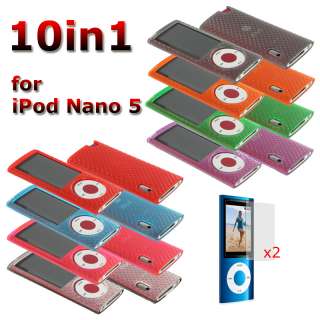 10 Accessory Case Bundle for iPod Nano 5 5th Gen 5G  