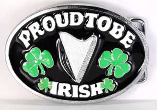 Description Proud To Be Irish St. Patricks Day Belt Buckles