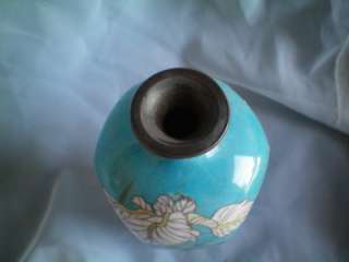 Antique Meji Period Japanese Six Sided Wireless Cloisonne Vase  