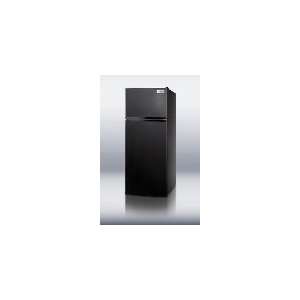   Refrigerator w/ Freezer, Solid Doors, 24 in W, Black