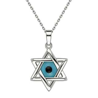 Star of David Charm Evil Eye Bead Pendant Hamsa Jewish Kabbalah Silver 