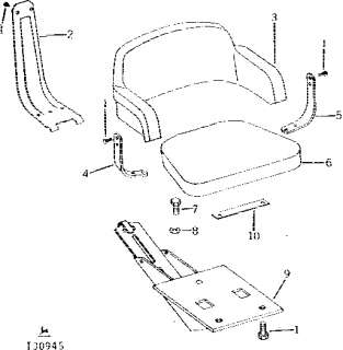 John Deere Seat 310A 310B 401 401B 401C 401D AT20490  