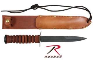 1095 CARBON STEEL BAYONET BLADE 11 3/4 OVERALL BROWN LEATHER 