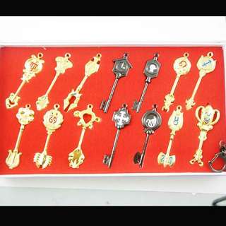 Lot 14 COSPLAY Fairy Tail Key Pendant Natsu NIB FT30  