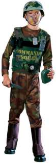 COMMANDO SOLDIER ARMY set kids boys halloween costume M  