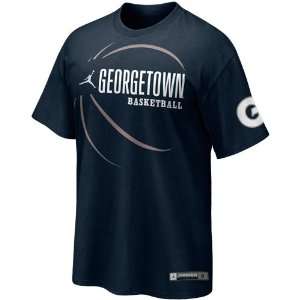  Nike Georgetown Hoyas Navy Blue Basketball Practice T 