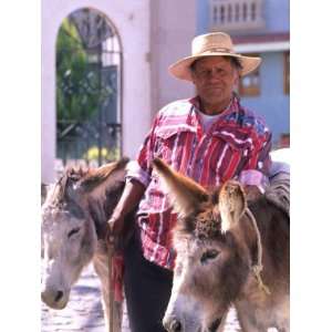  Native Man with Donkeys in San Miguel de Allende, Mexico 