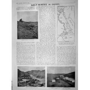  1903 GOLD MINING EGYPT GARAIART NILE VALLEY COMPANY MAP 