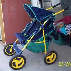  Graco Navy/yellow Stroller with Large Terrain Wheels 
