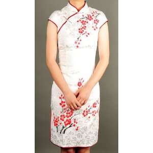 Calyx Canthus Mini Cheongsam Dress White Available Sizes 0, 2, 4, 6 