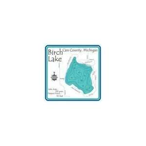  Birch   Cass County 4.25 Square Absorbent Coaster 