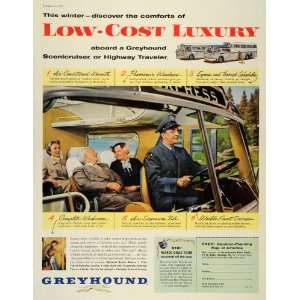  1956 Ad Greyhound Luxury Bus Coach Passenger 