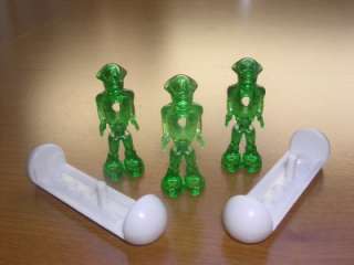 MARS MISSION LEGO ALIEN MINIFIGURE LOT w/ TWO SPACE PODS ~ HTF MINIFIG 