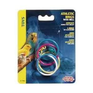  Living World Bird Cage Toy Olympic 5 Rings with Bell 