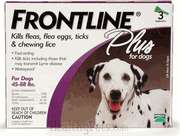 Frontline Plus Topical SpotOn Flea Tick Lice Mite 45 88  