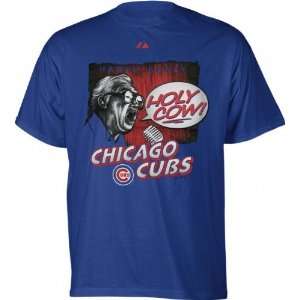 Chicago Cubs Harry Caray  Holy Cow  Blue Dig In T Shirt 