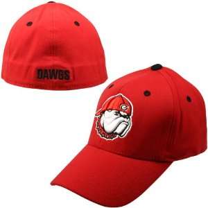   the World Georgia Bulldogs Red Mascot Head 1Fit Hat