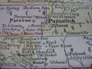 1888 Railroad Map ARIZONA UTAH COLORADO NEW MEXICO  