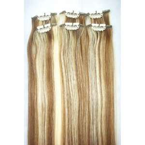  Mix #6/613 Highlights Streaks Clip on in 100% Human Hair Extensions