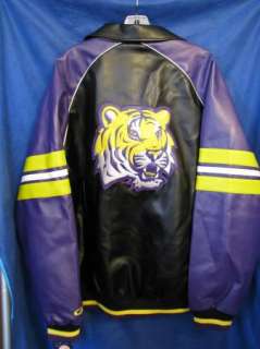 NEW G III Carl Banks LSU Tigers LEATHER Coat/Jacket XL  