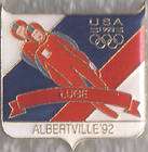 1992 ALBERTVILLE USA OLYMPIC LUGE TEAM NOC SPORTS PIN