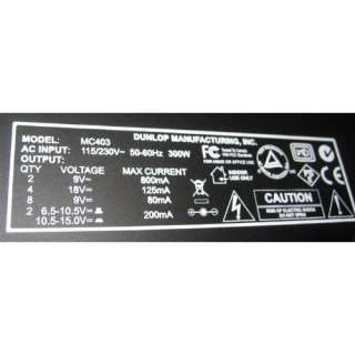 Dunlop MC 403 MXR Custom Audio Electronics Power System 710137035690 