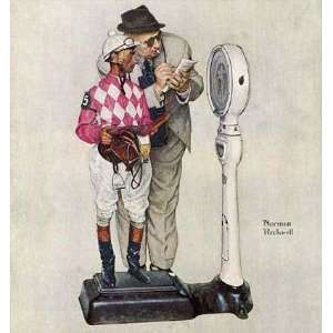  Jockey Weighing In by Norman Rockwell 15.00X16.00. Art 