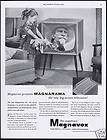 1955 Magnavox Magnarama TV Television Photo Print Ad