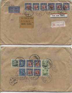 T4175, CHINA, REG. AIR MAIL COVER TO SWEDEN 1947.  