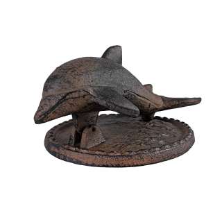 Antiqued Finish Cast Iron Dolphin Door Knocker  