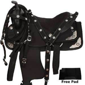   Black Texas Star Show Horse Western Saddle Tack Pad 14