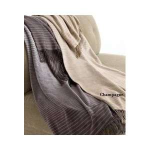  Hotel Collection Bedding, Horizon Stripe Champagne Fringe 