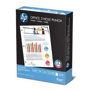 HP Office Copy/Laser/Inkjet 3 Hole Paper, 92 Brightness, 20 lb, Letter 