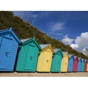  Multicoloured Beach Huts on the Long Sweeping Beach of 