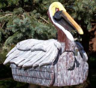  Pelican Mailbox   Unique Hand Made Fun Novelty Woodendipity Mailbox 