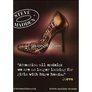  2005 Vintage Ad Steve Madden Stores Steve Madden Attention 